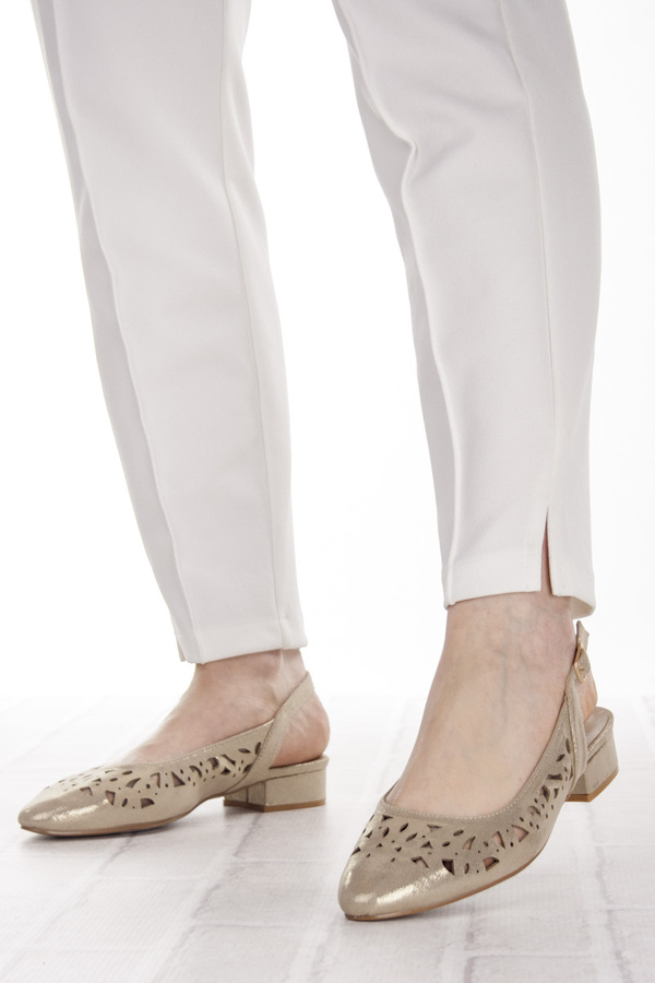 Sandały płaskie damskie T. Sokolsk L25-341 LTGOLD złote ażurowe