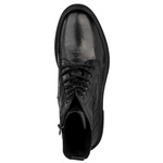 Skórzane botki trzewiki damskie Venezia V442-00816-01BLA czarne ocieplone