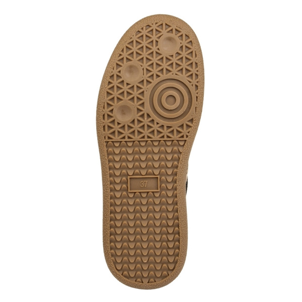 Czarne sneakersy na platformie damskie Filippo 7114/25 BK skórzane