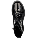 Czarne botki lakierowane damskie Filippo DBT7315/25 BK skórzane