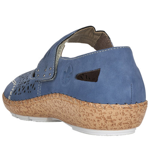 Sandały skórzane Rieker 44896-15 blue
