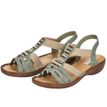 Sandały Rieker 60851-52 green zielone