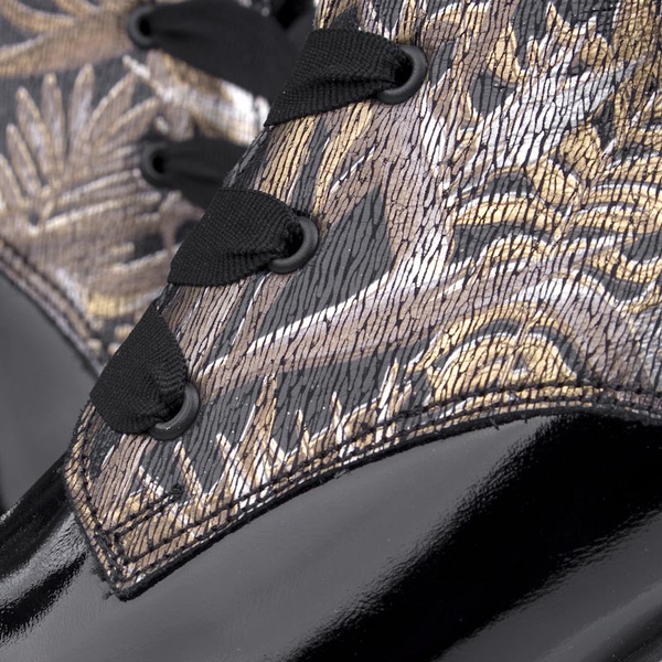 Botki na obcasie damskie Bioeco Arka 7795 czarne skórzane ocieplone