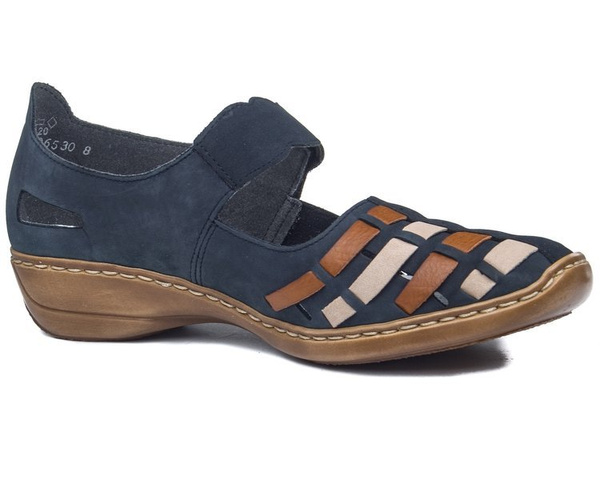 Półbuty Rieker 41369-14 blue combination