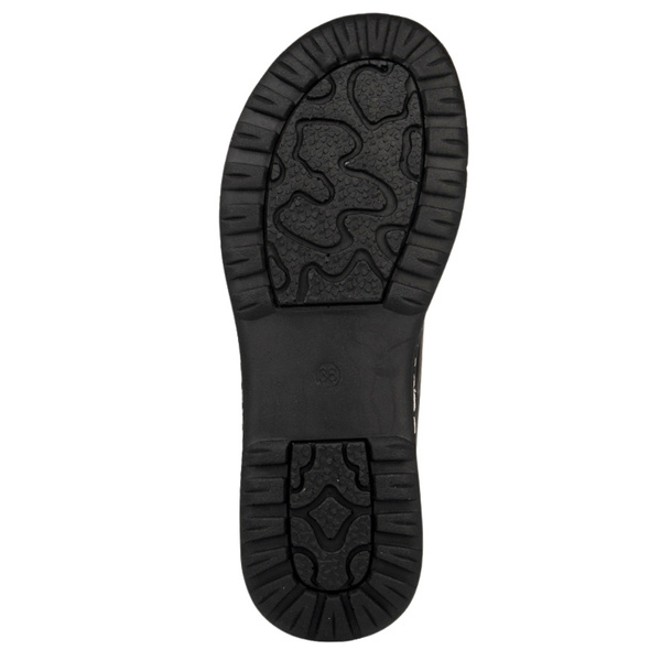 Buty na szerokie stopy damskie Potocki 90352BK czarne z zamkiem