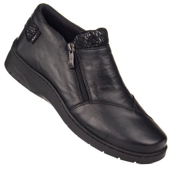 Botki damskie Axel 1764 czarny + pyton