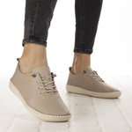 Beżowe półbuty skórzane T. Sokolski 2023 vizon wiązane buty damskie