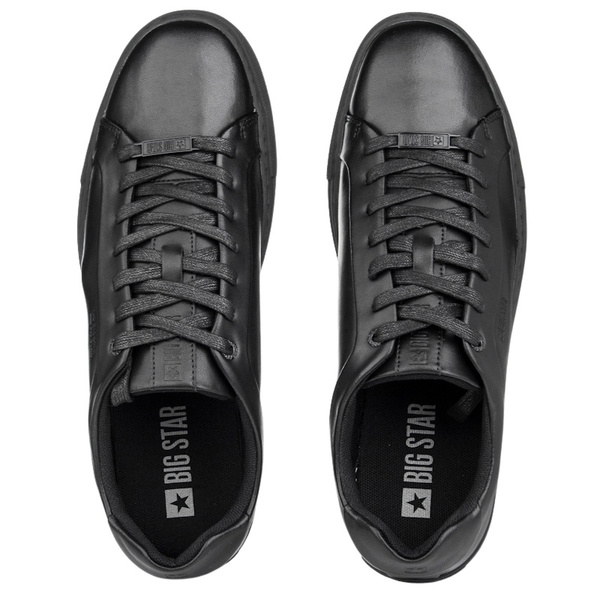 Czarne półbuty męskie casual Big Star SS174121  skórzane sportowe