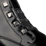 Eleganckie Botki lakierowane S.Barski HY52-527 czarne ocieplone