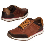 Skórzane sneakersy męskie T.Sokolski CH W25-361 brązowe wiązane