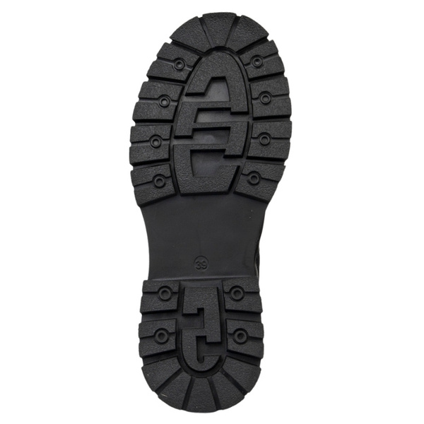 Skórzane Trzewiki damskie T.Sokolski SAR Z25-345 BLK czarne na platformie