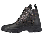 Botki czarne damskie skórzane Artiker 57C2179 ocieplane trzewiki zimowe