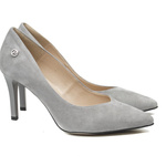 Szpilki Prestige 2035 szary zamsz