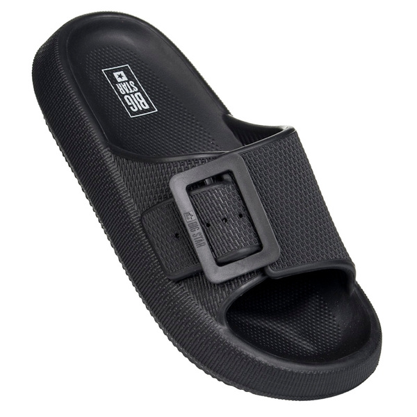 Damskie Klapki na platformie Big Star RR274A571 czarne eva lekkie