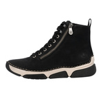 Czarne botki sportowe damskie Rieker 45920-01 ocieplone sneakersy