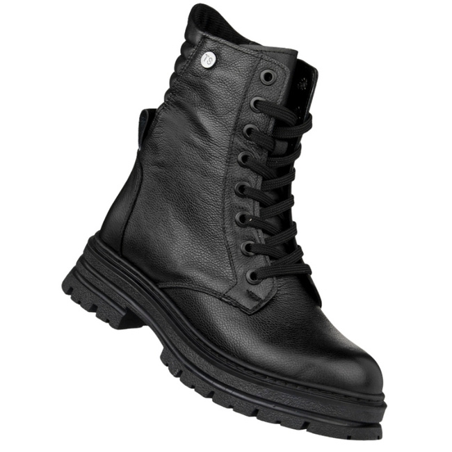 Skórzane Trzewiki damskie T.Sokolski SAR Z25-345 BLK czarne na platformie