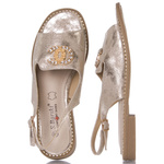 Sandały S.Barski KV27-049 gold złote