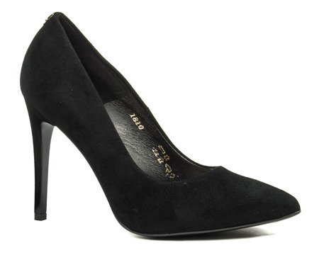 Czółenka Sala 1810/21 CZARNY ZAMSZ