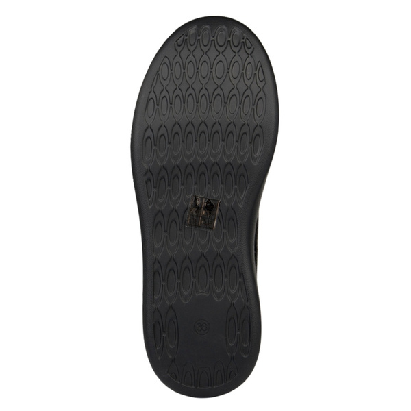 Lakierowane mokasyny damskie Filippo DP7216/25 BK czarne z ozdobą