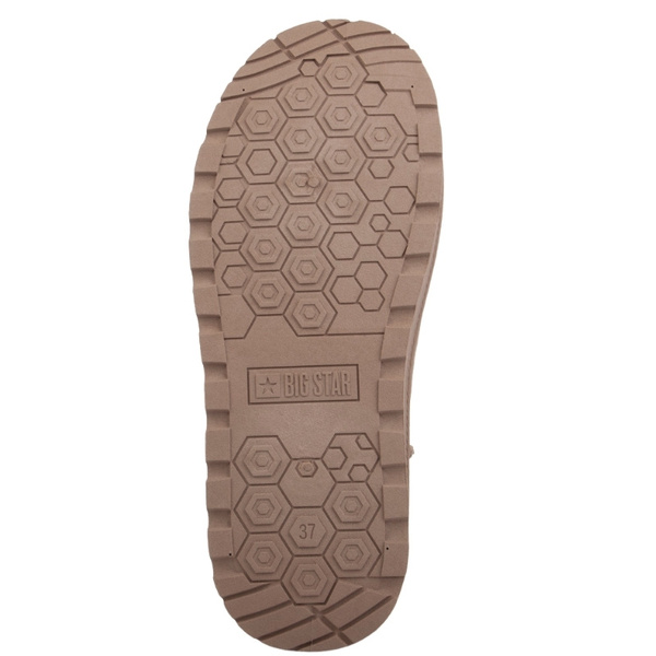 Śniegowce damskie mukluki Big Star SS274117 beżowe ciepłe z futerkiem