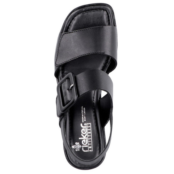 Sandały skórzane Rieker 62663-01 black
