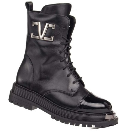 Workery damskie Contes 603 czarny lico