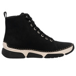 Czarne botki sportowe damskie Rieker 45920-01 ocieplone sneakersy