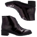 Botki damskie Rieker Y0553-35 red bordowe lakierowane