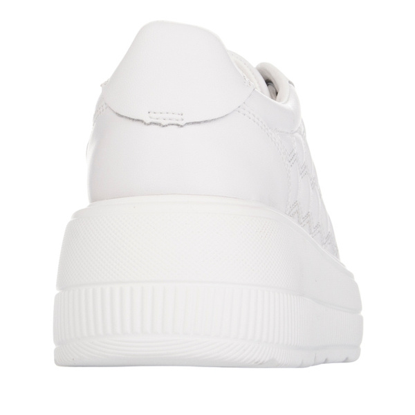 Białe sneakersy na platformie damskie skórzane Filippo DP7285/25 WH