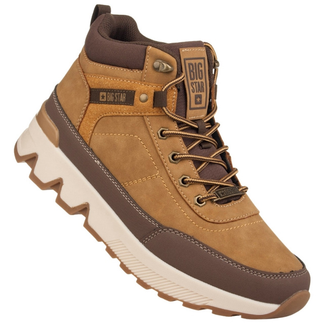 Trapery męskie Big Star SS174251 camel ciepłe trekkingi zimowe