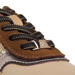 Beżowe sneakersy na platformie damskie Filippo DP7105/25 BE skórzane