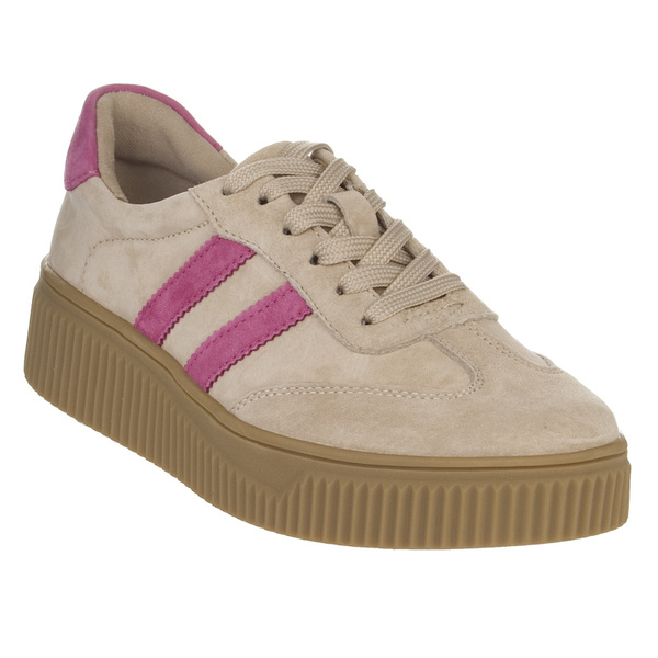 Beżowe sneakersy damskie Filippo DP6776/25 BE FH buty sportowe skórzane