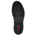 Lakierowane Botki damskie Rieker Z2841-33 red bordowe ocieplane futerkiem
