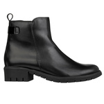 Skórzane Botki damskie Bioeco Arka 7911 czarne eleganckie ocieplone