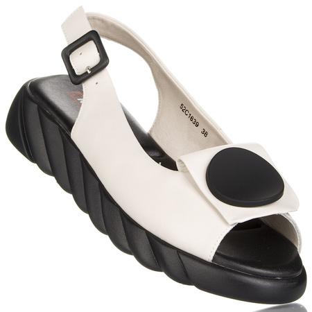 Sandały damskie Artiker 52C1639 beż skóra