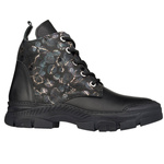 Botki czarne damskie skórzane Artiker 57C2179 ocieplane trzewiki zimowe