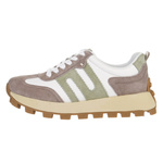 Sneakersy damskie Filippo DP6743/25 WH BE skórzane biało beżowe