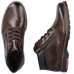 Trzewiki męskie zimowe Rieker 10502-25 brown brązowe skórzane ciepłe