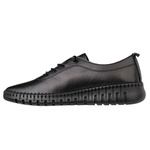 Skórzane półbuty na platformie T. Sokolski 4000 BLK czarne wiązane