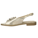 Złote sandały damskie S. Barski 002 LT.GOLD skórzana wkładka