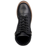 Czarne botki damskie Artiker 55C0787 skórzane podwójny zamek ciepłe