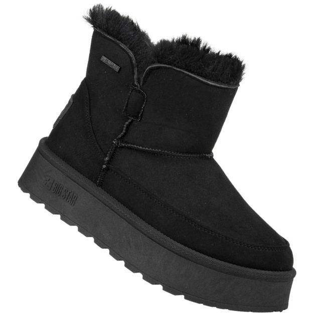 Śniegowce damskie mukluki Big Star SS274116 czarne ciepłe z futerkiem