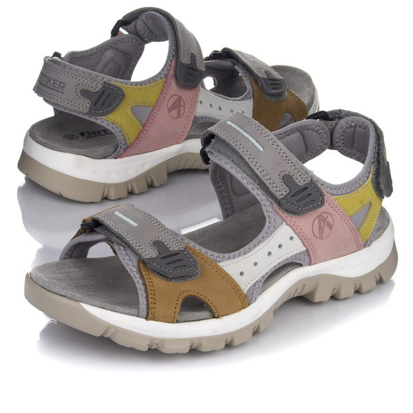 Wielokolorowe sandały sportowe Artiker 54C1293 multicolor skórzane