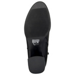 Czarne botki na obcasie damskie Filippo DBT7377/25 skórzane ocieplone