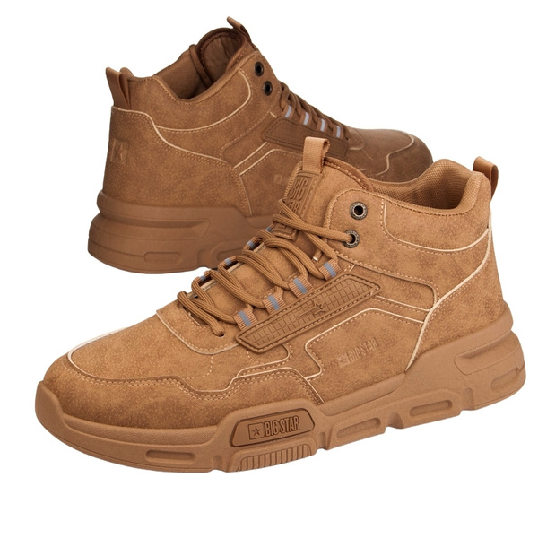 Sneakersy zimowe męskie Big Star SS174281 brązowe lekkie wygodne
