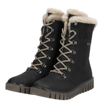 Botki workery damskie Rieker Y3424-00 czarne zimowe z futerkiem