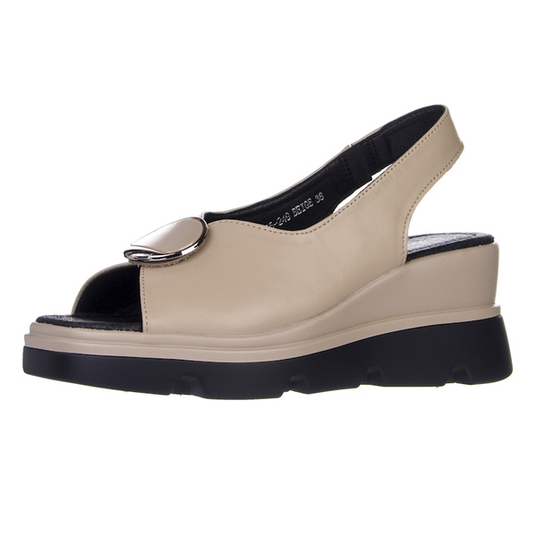 Sandały na koturnie beżowe damskie T.Sokolski L25-249 beige