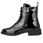 Czarne botki lakierowane damskie Filippo DBT7315/25 BK skórzane