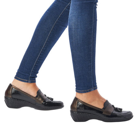 Półbuty damskie Rieker 47171-00 black