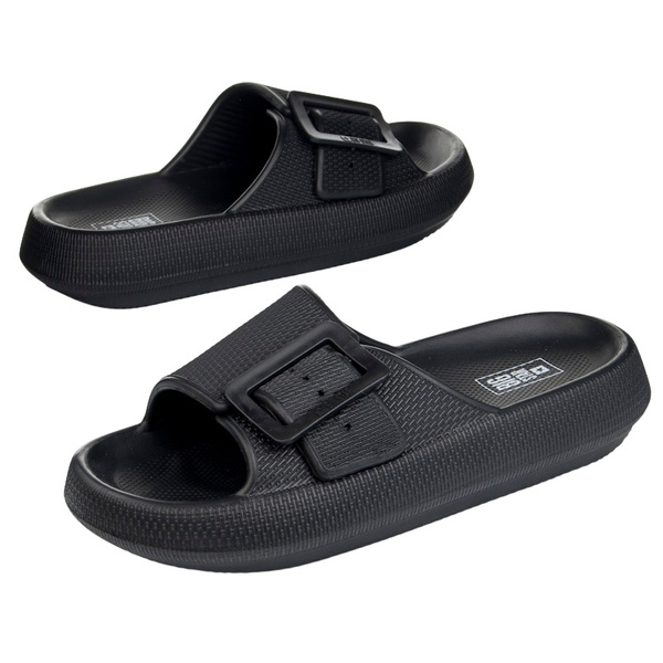 Damskie Klapki na platformie Big Star RR274A571 czarne eva lekkie